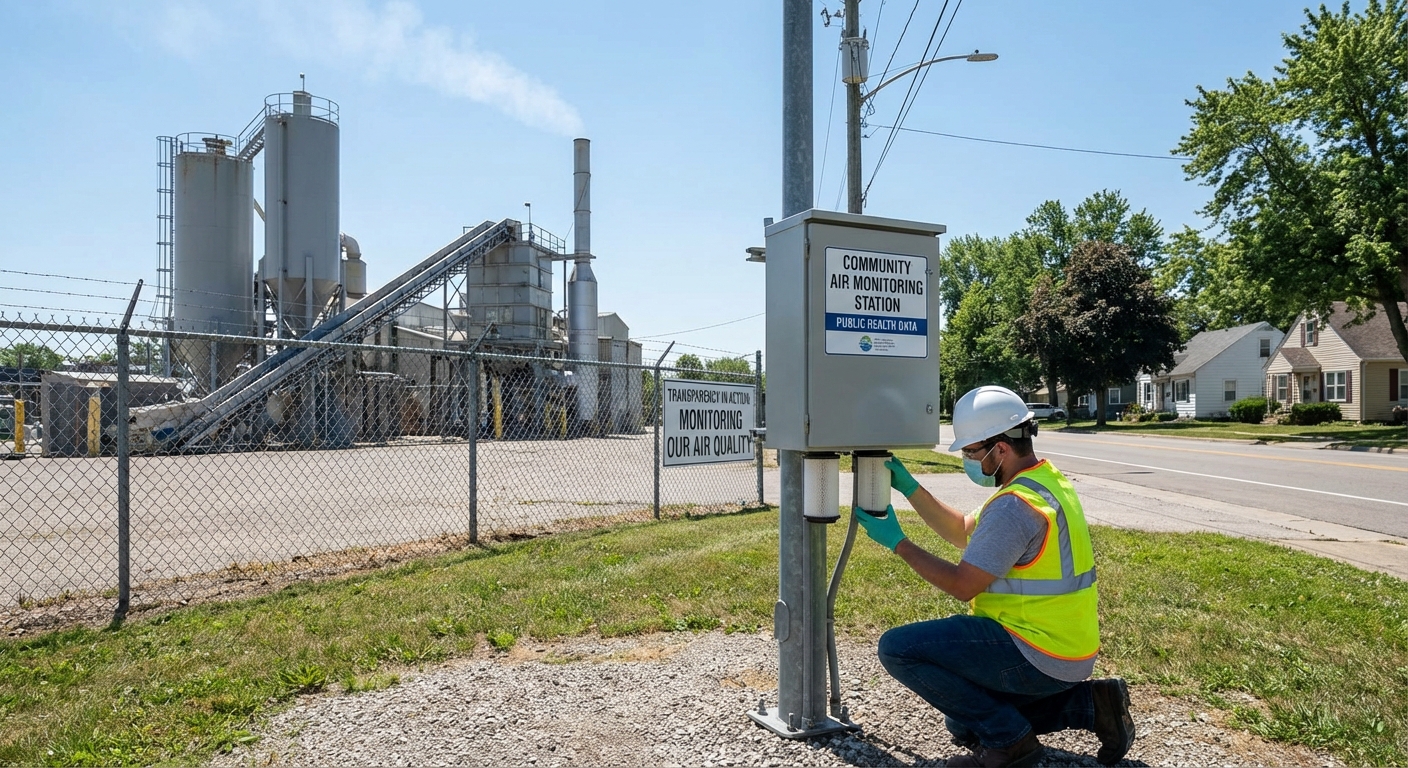 Community fenceline monitoring near a recycling facility.